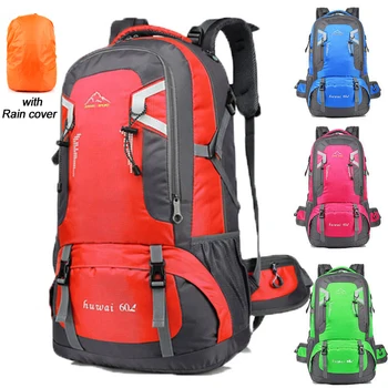 60-литровая походная сумка для кемпинга, водонепроницаемый походный рюкзак большой емкости, походный рюкзак для кемпинга, повседневный Спортивный рюкзак для альпинизма  5