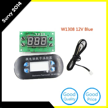 XH-W1308 W1308 DC12V Цифровой Термостат Контроллер Сигнализации Температуры Датчик Метр Синий СВЕТОДИОДНЫЙ diy электроника  5