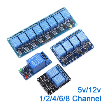 5v 12v 1 2 4 6 8-полосный релейный модуль для arduino 1 2 4 6 8-канальный релейный модуль с релейным выходом оптрона В наличии  3