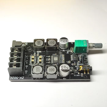 ZK-502C Модуль платы беспроводного цифрового аудиоусилителя HIFI 2.0 мощностью 50 Вт * 2 стереоусилителя Amplificador для домашнего кинотеатра  3
