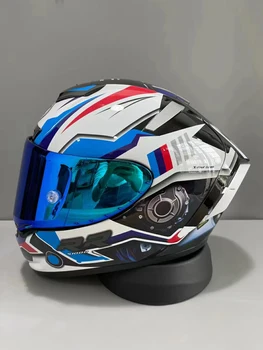 Полнолицевой Мотоциклетный шлем X14 BLUE поколения 2 Для Мотокросса, Шлем для езды на мотоцикле Casco De Motocicleta  5