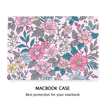 для MacBook Air 13 Чехол M1 A2337 A2179 A1932 A1466 Жесткий чехол с цветочным Рисунком для MacBook Air M2 13,6 Дюймов A2681 с Крышкой Клавиатуры  1