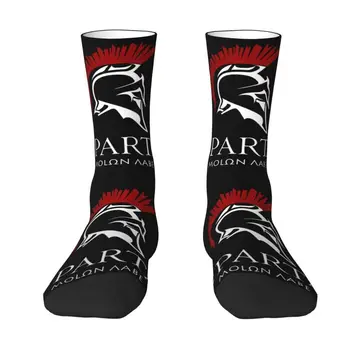 Забавные мужские носки Spartan Molon Labe Sparta Warrior, унисекс, теплые носки для экипажа с 3D-печатью  4