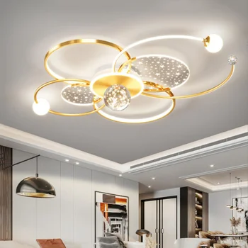 Люстры Освещают современную гостиную Gypsophila Smart Indoor Decorative С дистанционным управлением Стильный минималистичный потолочный светильник для зала  4