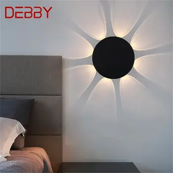 Настенные бра DEBBY Black Современные круглые светильники для украшения дома и гостиной  3