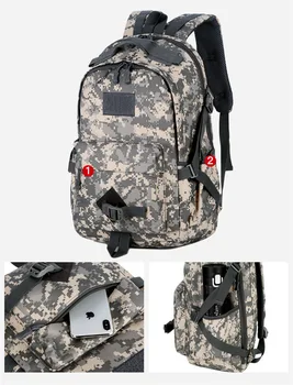 военный рюкзак, походные рюкзаки, 30-литровый нейлоновый рюкзак для мужчин и женщин, 2023 новая камуфляжная походная сумка, водонепроницаемый рюкзак для путешествий на открытом воздухе  5