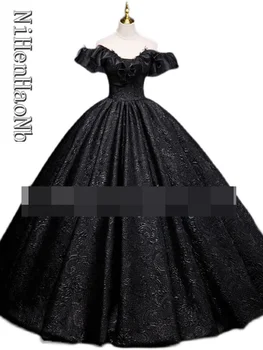 Пышное Платье Черное Vestido De Debutante 15 Anos Vestido Quinceanera Princesa  5