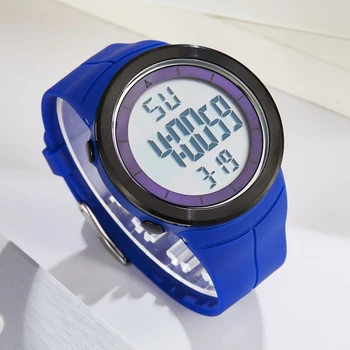 Цифровые мужские часы OHSEN Blue Водонепроницаемые Спортивные тактические часы для мужчин с большим светодиодным циферблатом, модные военные наручные часы Reloj Hombre  5