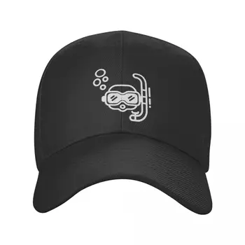 Изготовленная на заказ эмблема подводного плавания с аквалангом, очки, символ, бейсболка, женская мужская регулируемая шляпа дайвера-дальнобойщика, уличная одежда  10