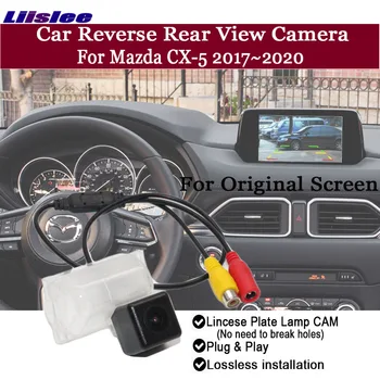 Для Mazda CX-5/CX5 KF 2017-2023 Парковочная Камера Заднего Вида Адаптер RCA HD CCD CAM OEM Дисплей Комплект Для Обновления Изображения Заднего Хода  5
