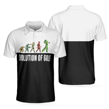 2023 Мужские футболки для гольфа Evolution, Повседневные модные рубашки поло с коротким рукавом, Летняя свободная эластичная одежда, быстросохнущая спортивная одежда  4