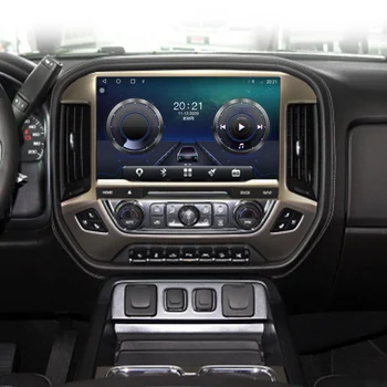 12,3-дюймовая автомагнитола для Chevrolet Silverado 2014-2019 Android 10 6 + 128 Мультимедийный плеер, автомобильная навигация, магнитола 4G  4