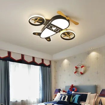 Современный светодиодный потолочный светильник в виде самолета для детей, светильник для детской комнаты, спальня для мальчика, детский сад, плафон, люстра с дистанционным управлением  3
