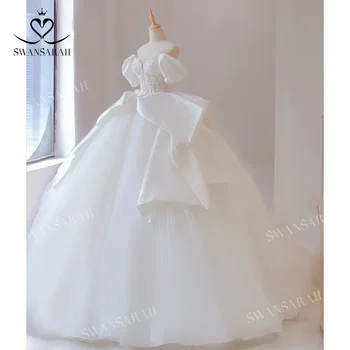 Свадебное платье с открытыми плечами 2023 Бальное платье невесты с бисером Придворный шлейф Принцесса Свансара XH210 Плюс Размер Vestido De Novia  5