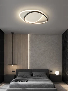 Потолочный светильник минималистского дизайна для спальни, кабинета, гостиной, дома, современная светодиодная люстра, светильники с дистанционным управлением  10