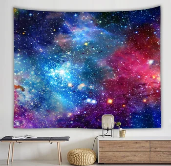 Галактика Гобелен Космический настенный Гобелен для украшения стен Ткань Звезды Гобелены во Вселенной Полиэстер Подвесной настенный гобелен  5