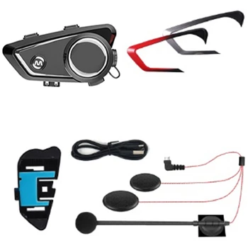 Шлем для езды на мотоцикле, Bluetooth-гарнитура с твердой этикеткой, Встроенный домофон и функция совместного использования музыки Применяются к шлему наполовину  4