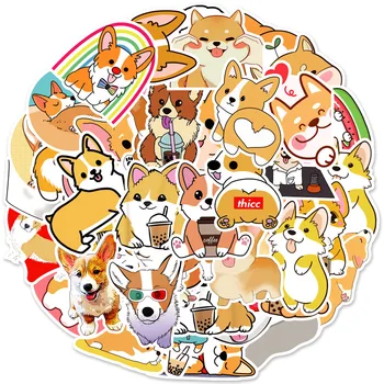 50 шт./упак. Водонепроницаемых декоративных наклеек Lovely Puppy Koki большого размера  4