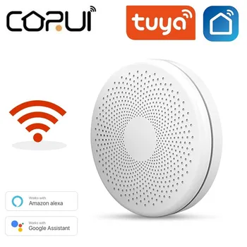 CORUI 2 В 1, функция Tuya Smart WiFi, датчик обнаружения дыма Smart Life и детектор угарного газа, Звуковая сигнализация о пожаре  5
