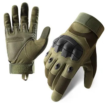 Тактические военные перчатки для пейнтбола, страйкбола, стрельбы, боевые противоскользящие мужские Велосипедные Перчатки на полный палец, защитное снаряжение  0
