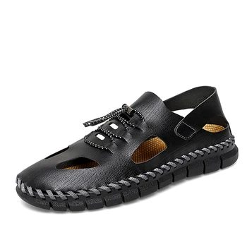 Sandálias de moda masculina sandália de couro durável o homem confortável e durável sapatos  10