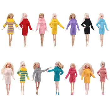 Прекрасный свитер с высоким воротом для девочек-кукол Барби 30 см/ 12 дюймов, поставка для вечеринки по случаю дня рождения, прямая поставка  10