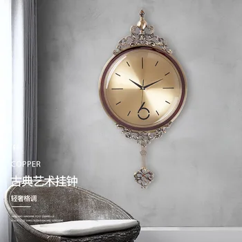 Гостиная в европейском стиле, современное украшение для дома, механизм настенных часов, креативные большие настенные часы с поворотной иглой Reloj  5