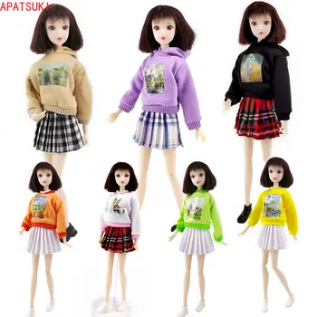 Модная кукольная одежда для кукол Барби, пальто, толстовки для кукол Blythe, аксессуары для кукол 1/6, Игрушки для детей  10