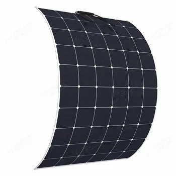 Полугибкий монокристаллический фотоэлемент 18 В 10 Вт, солнечное зарядное устройство, солнечная панель для аккумулятора постоянного тока 12 В, гибкая солнечная панель  5