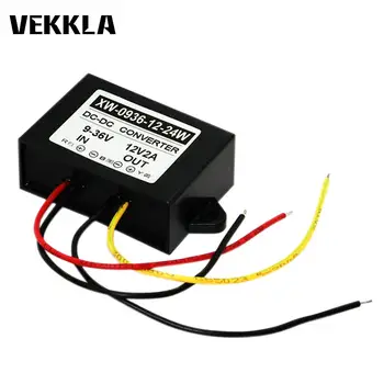 VEKKLA DC Повышающий/Понижающий Адаптер Постоянного Тока От 9 В/36 В до 12 В 2A 24 Вт Преобразователь Питания Модуль Регулятора Для DVD, светодиодных ламп, двигателей  0