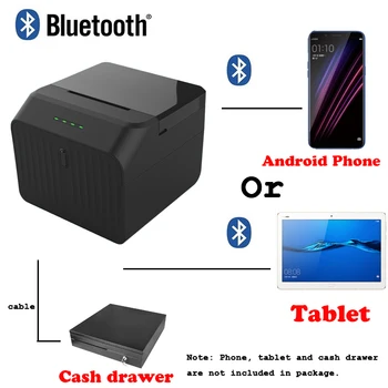 58-миллиметровый POS-термальный чек-купюра Универсальный принтер билетов Компьютерный принтер P58 Loyverse app Bluetooth для Android или планшетного устройства  5