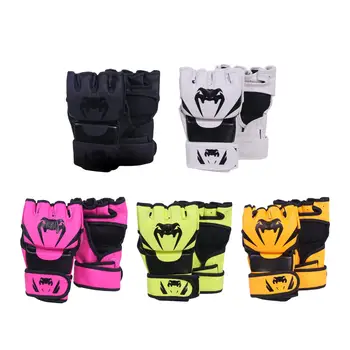 Перчатки для Мма, Спарринговые, легкие, с полыми ладонями, Перчатки для тренировок, Боксерские перчатки для женщин, мужчин, Унисекс, Фитнес для взрослых  3