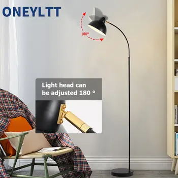 Минималистичный американский Металлический Светодиодный напольный светильник в скандинавском стиле для гостиной, спальни, кабинета студента колледжа Netflix, торшера  3