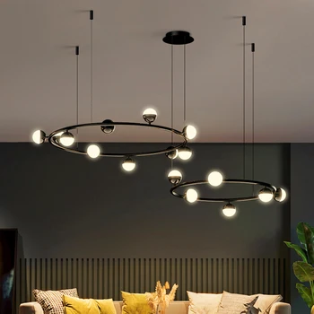 Современный домашний декор светодиодные светильники подвесные светильники для гостиной светодиодные люстры для столовой подвесной светильник внутреннее освещение  4