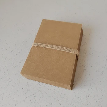 Бесплатная доставка оптом! Высококачественная коричневая крафт-бумага 150x100 мм, картон, заготовка для картонных карточек, 24 листа/лот  1