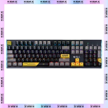 Механическая Клавиатура K200 в стиле Киберпанк с RGB Подсветкой ABS Keycaps 104 Клавиши Геймерская Клавиатура Эргономика Беспроводная Клавиатура Pc Gamer  5
