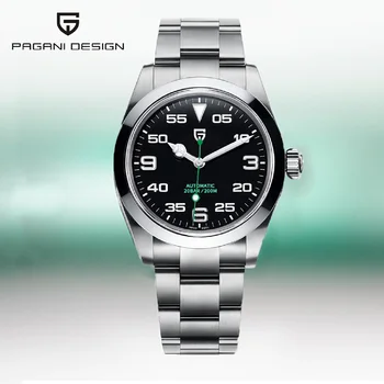 Новые мужские механические наручные часы PAGANI DESIGN 40 мм, роскошные автоматические часы из сапфирового стекла с AR-покрытием, водонепроницаемые мужские часы на 20 бар  5