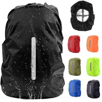 Водонепроницаемый рюкзак объемом 15-85 л, дождевик, сверхлегкий, повышенной видимости со светоотражающей полосой, защита от пыли для пеших прогулок, кемпинга, велосипедных путешествий.  3
