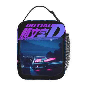 Initial D Neon AE86 Термоизолированная сумка для ланча Дорожная Takumi Fujiwara Tofu Store Контейнер для ланча Термоохладитель Коробка для еды  5