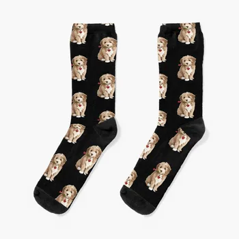 Мини Голдендудл / Mini Labradoodle Love - Яркий и красочный подарок в акварельном стиле Носки спортивные носки черные носки  10