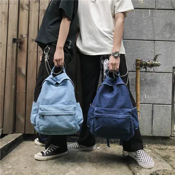 Женский рюкзак, ковбойская детская сумка, джинсовая корейская версия, сумки через плечо для девочек-подростков, студенток колледжа, Школьный рюкзак для мужчин  10