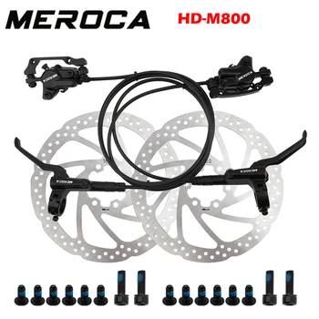 MEROCA M800 Велосипедный Тормоз MTB Гидравлический Дисковый Тормоз Hidraulic DH AM FR Велосипедный Суппорт Давления Масла Зажимной Тормоз 800/1400 мм тормоз  10