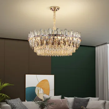 Роскошная хрустальная люстра для гостиной K9 Элегантная лампа для столовой Роскошная атмосферная лампа для спальни Новая лампа для виллы  10