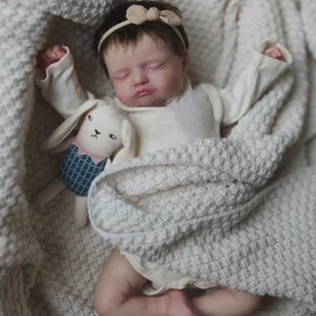 45 см Реалистичная Готовая Кукла Reborn Baby Doll Розали Новорожденная 3D Окрашенная Кожа Игрушка Ручной Работы Фигурка Подарок На День Рождения Для Девочек lol  5
