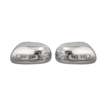 2 упаковки 2009-2013 для автомобилей Хромированная боковая светодиодная подсветка, накладка на зеркало заднего вида  2