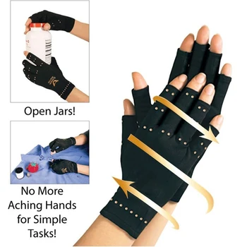 Новая 1 пара фирменных медных перчаток для рук при артрите, Терапевтические компрессионные перчатки для мужчин и женщин, перчатки для циркуляции при артрите  10