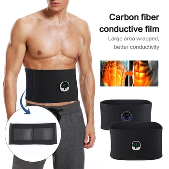 EMS Электрический пояс для похудения живота, Умный Стимулятор мышц живота, Тренажер для пресса, Фитнес для похудения, сжигание жира.  5