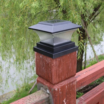 Водонепроницаемая светодиодная лампа на солнечной энергии ABS NiMH 1.2 В с положительным белым / теплым светом, садовый столб, освещение двора, ограждение, декор  5