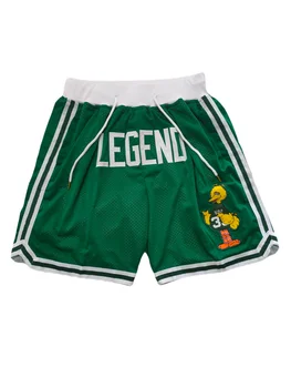 Баскетбольные шорты Larry Bird Legend, баскетбольные шорты в сетку в стиле ретро, четыре кармана, короткие штаны  5