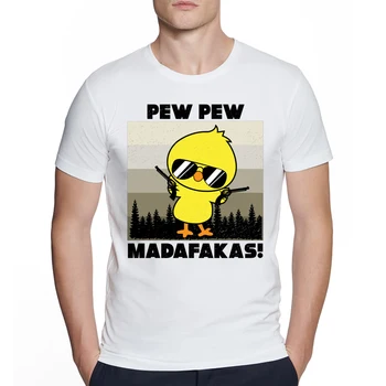 Pew Pew Madafakas Мужская футболка С милым желтым принтом Цыплят, Мужская Модная Брендовая Футболка Для Мужчин, Повседневные Топы, Футболка для мальчиков в стиле Хип-хоп  10